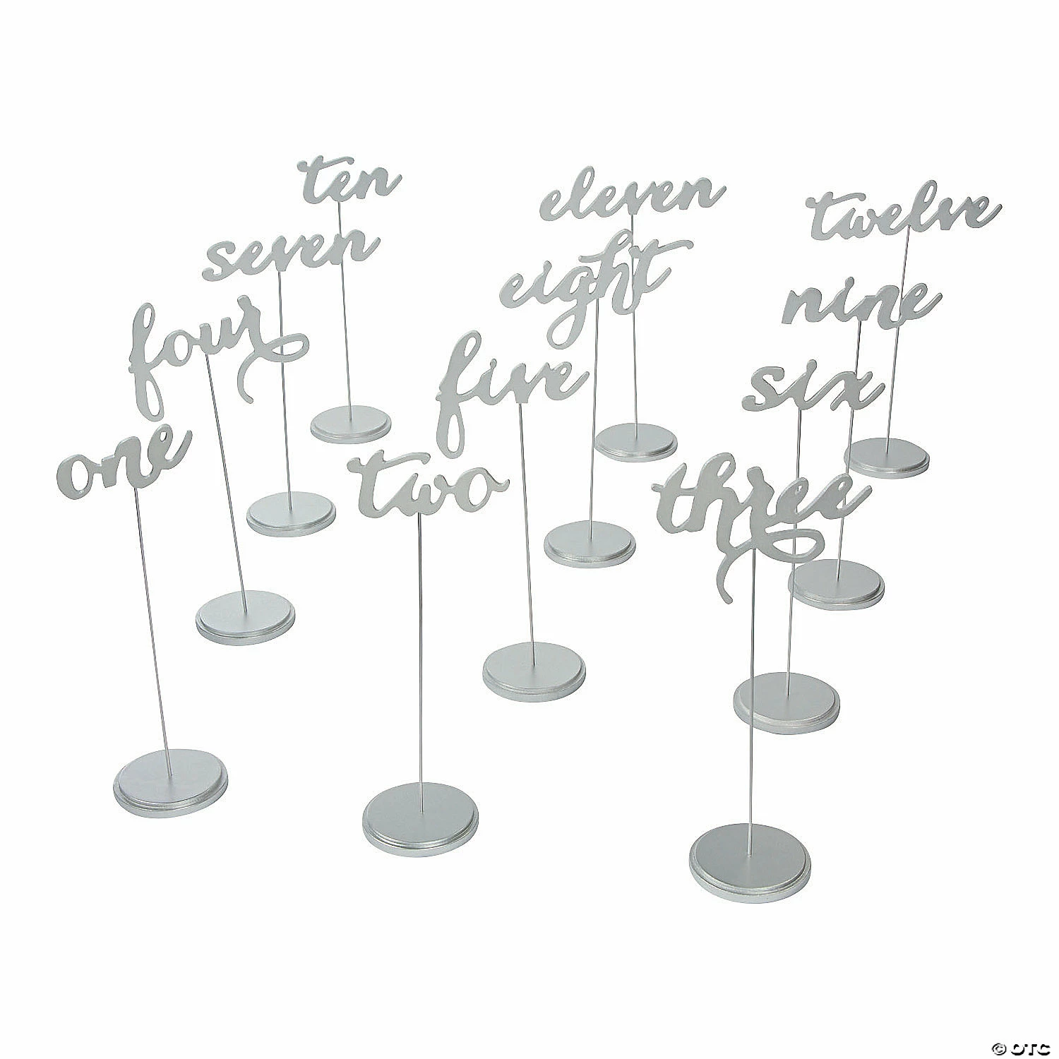 Promo โ๏ธ 1 - 12 Silver Calligraphy Table Numbers - 12 Pc. ๐ 4 Promo โ๏ธ 1 - 12 Silver Calligraphy Table Numbers - 12 Pc. ๐ - Image 2