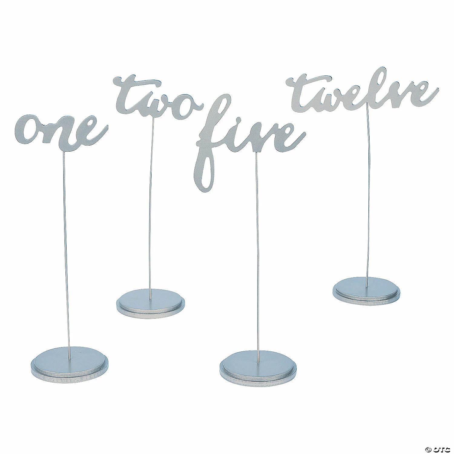 Promo โ๏ธ 1 - 12 Silver Calligraphy Table Numbers - 12 Pc. ๐ 3 Promo โ๏ธ 1 - 12 Silver Calligraphy Table Numbers - 12 Pc. ๐