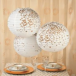 Top 10 π 12" White & Gold Patterned Hanging Paper Lanterns - 6 Pc. π 7 Top 10 π 12" White & Gold Patterned Hanging Paper Lanterns - 6 Pc. π -Occasions Sales 12 white and gold patterned hanging paper lanterns 6 pc 13696794 a02