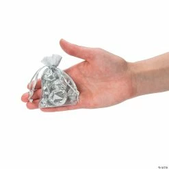 Brand new ✨ Mini Organza Drawstring Treat Bags - 50 Pc. 🎁 -Occasions Sales 2 1 2 x 3 1 2 mini silver organza drawstring treat bags 50 pc 3 5938 a02