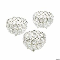 Coupon 🥰 Acrylic Crystal Bead Votive Candle Holders - 3 Pc. ✨