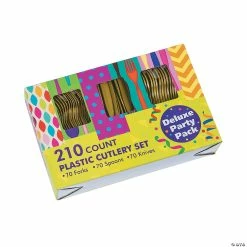 Occasions Sales -Occasions Sales bulk gold plastic cutlery sets for 70 210 ct 13689517z a01