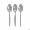Coupon ⭐ Bulk Solid Color Plastic Spoons - 50 Ct. 🧨 -Occasions Sales bulk metallic silver plastic spoons 50 ct 70 1505a