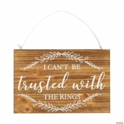 Coupon 👍 Can't Be Trusted Ring Bearer Sign 🥰