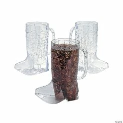 Hot Sale ❤️ Cowboy Boot Plastic Mugs - 12 Ct. ✔️