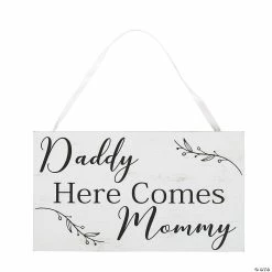Best deal π Daddy Here Comes Mommy Ring Bearer Sign π§¨