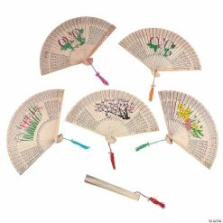 Coupon 🥰 Floral Folding Hand Fans - 6 Pc. ⭐