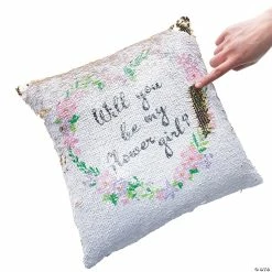 Promo 💯 Flower Girl Reversible Sequin Pillow 😉