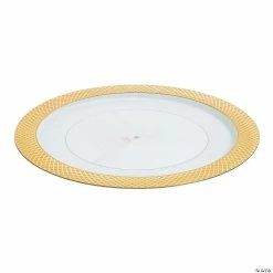 Outlet 🔔 Gold Diamond Rim Clear Chargers - 12 Ct. 🔥 -Occasions Sales gold diamond rim clear chargers 12 ct 13745697 a01