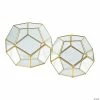 Deals 🎁 Gold Geometric Terrarium Candle Holders - 2 Pc. ✔️ -Occasions Sales gold geometric terrarium candle holders 2 pc 13759798
