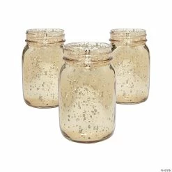 Brand new 🥰 Gold Mercury Mason Jars - 12 Pc. 😉