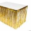 Discount 🛒 Metallic Fringe Plastic Table 👗 Skirt ⭐ -Occasions Sales gold metallic fringe plastic table skirt70 8183