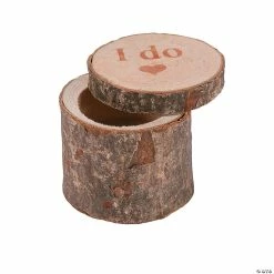 Cheapest β I Do Rustic Wood Round Ring Box π