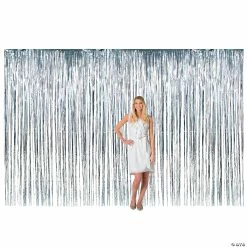 Promo 🎁 Large Metallic Fringe Backdrop Curtains 🔥