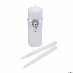 Top 10 🛒 Lillian Rose™ White Jeweled Unity Candle Set ⭐