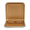 Cheap โค๏ธ Square Paper Dinner Plates - 18 Ct. โค๏ธ 1 Cheap โค๏ธ Square Paper Dinner Plates - 18 Ct. โค๏ธ -Occasions Sales metallic gold square paper dinner plates 18 ct 70 7100