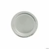 Hot Sale 😍 Round Paper Dessert Plates - 24 Ct. 🧨 -Occasions Sales metallic silver paper dessert plates 24 ct 70 1431