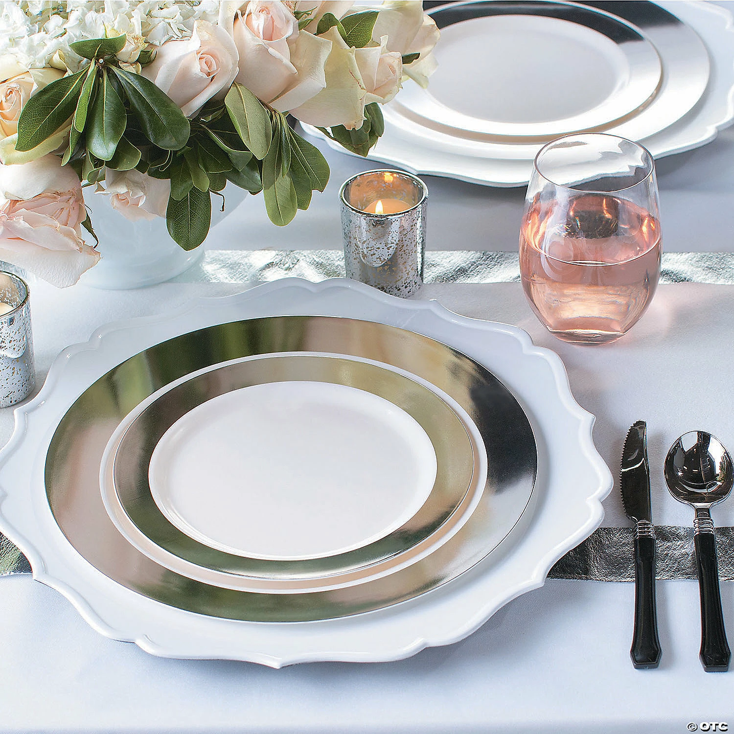 Hot Sale ๐ Premium Ivory Plastic Dinner Plates with Metallic Border - 25 Ct. โญ 4 Hot Sale ๐ Premium Ivory Plastic Dinner Plates with Metallic Border - 25 Ct. โญ - Image 2