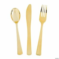 Best deal 😉 Premium Metallic Plastic Cutlery - 24 Ct. 🔔