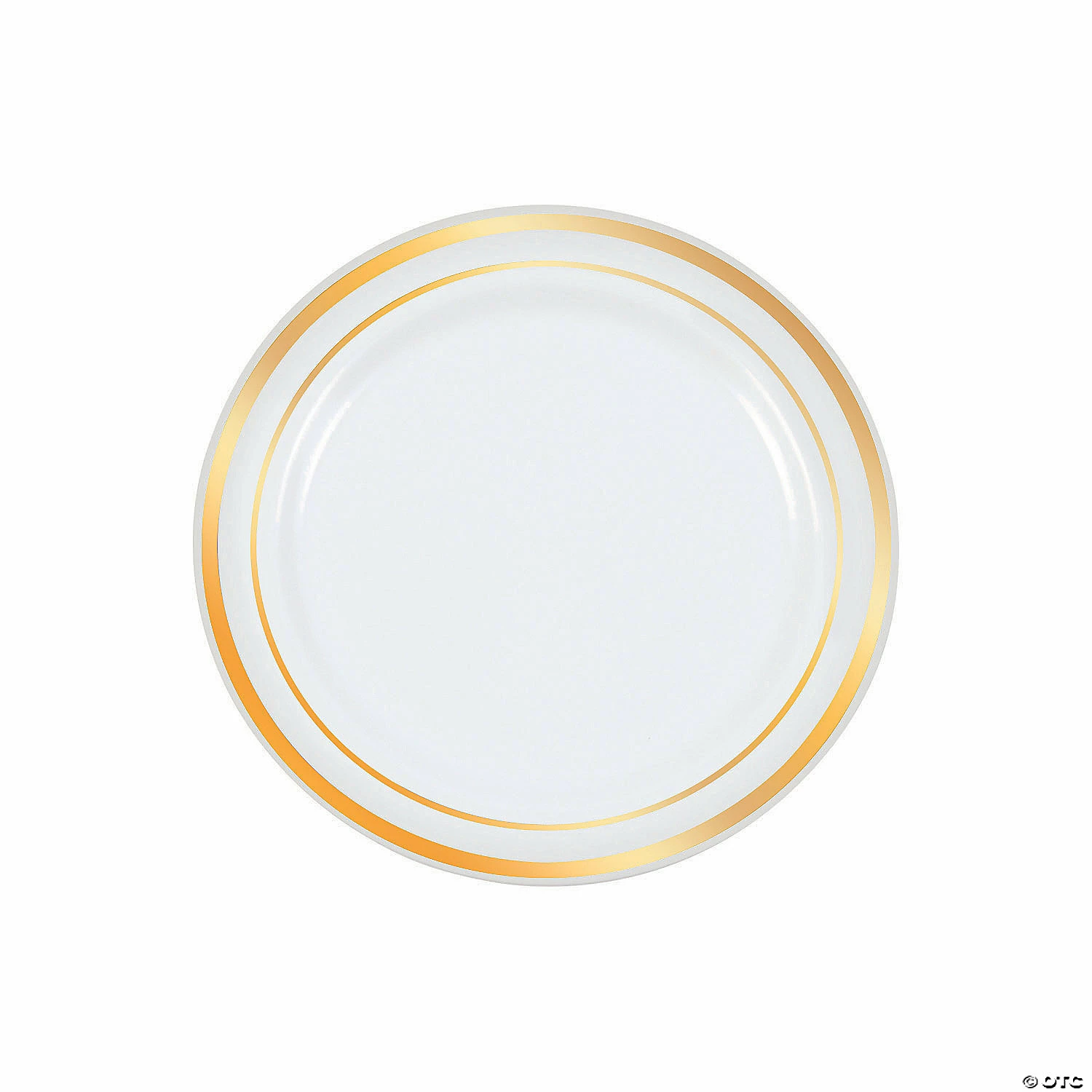 Wholesale ๐ Premium White Plastic Dessert Plates with Metallic Trim - 25 Ct. ๐ 3 Wholesale ๐ Premium White Plastic Dessert Plates with Metallic Trim - 25 Ct. ๐
