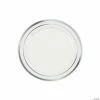 Best Sale 🧨 Premium White Plastic Dessert Plates with Metallic Trim - 25 Ct. 😍 -Occasions Sales premium white plastic dessert plates with silver trim 25 ct 13754104