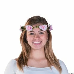 Flash Sale 👏 Rose Floral Crown Headbands - 6 Pc. 🧨 -Occasions Sales rose floral crown headbands 6 pc 13861763 a01