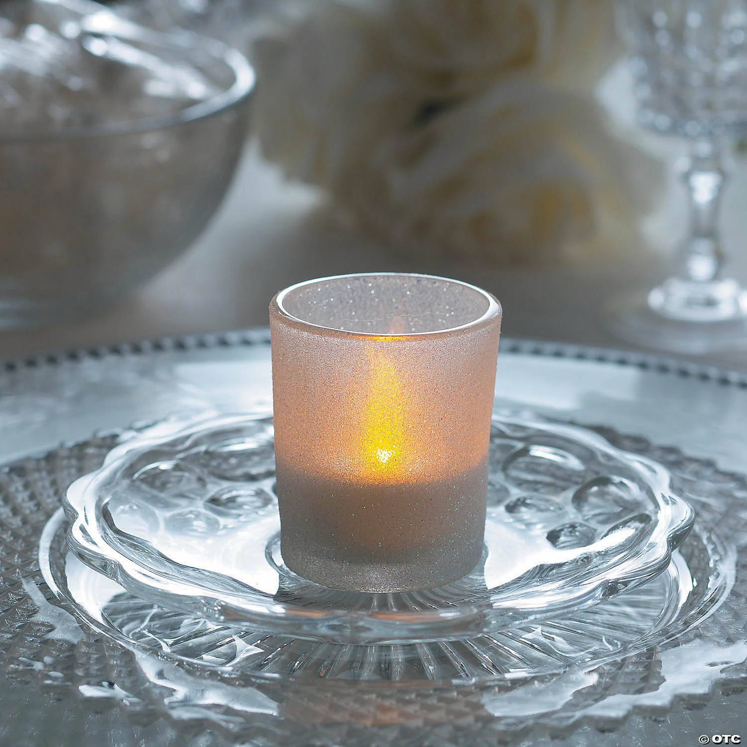 Outlet โ๏ธ Silver Glitter Votive Candle Holders - 12 Pc. ๐ 4 Outlet โ๏ธ Silver Glitter Votive Candle Holders - 12 Pc. ๐ - Image 2