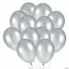 Budget 🎁 Metallic 11" Latex Balloons - 24 Pc. 😀 -Occasions Sales silver metallic 11 latex balloons 24 pc 17 119