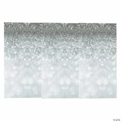 Cheap 😉 Sparkling Silver Vinyl Backdrop - 3 Pc. ⭐