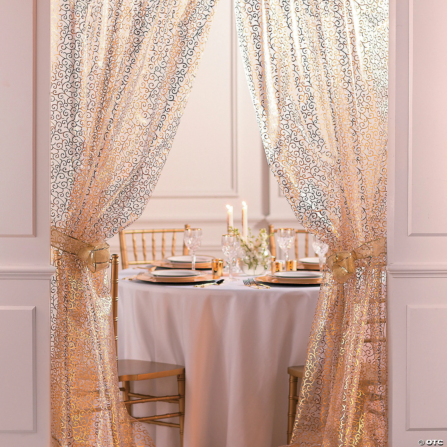 Discount 🤩 Victorian Gold Printed Fabric Roll 🥰 5 Discount 🤩 Victorian Gold Printed Fabric Roll 🥰 - Image 3