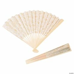 Wholesale ✔️ Vintage Lace Design Folding Hand Fans - 12 Pc. 🎁